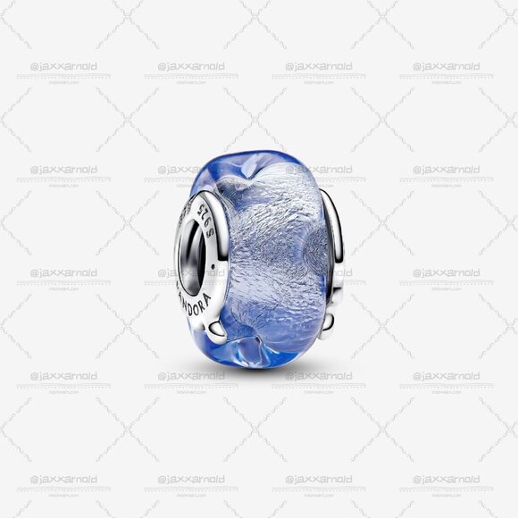 Pandora Wavy Blue Murano Glass Charm - Picture 1 of 6